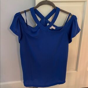 LOFT Royal Blue Halter Blouse
